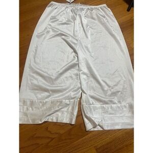 Vtg 70s Velrose Snip-It Hem Pettipant  Slip White Nylon Wide Leg 1X 31 Inch NWT